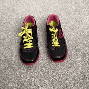 Zumba Fitness Women's Sneakers in Black, Pink, and Yellow